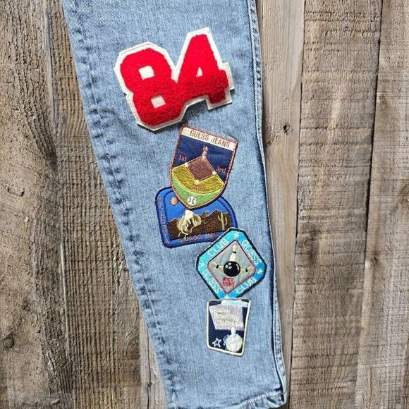 GUESS Originals 1981 Capsule Patch Skinny Jeans Retro Vintage Look NWT - Picture 3 of 8